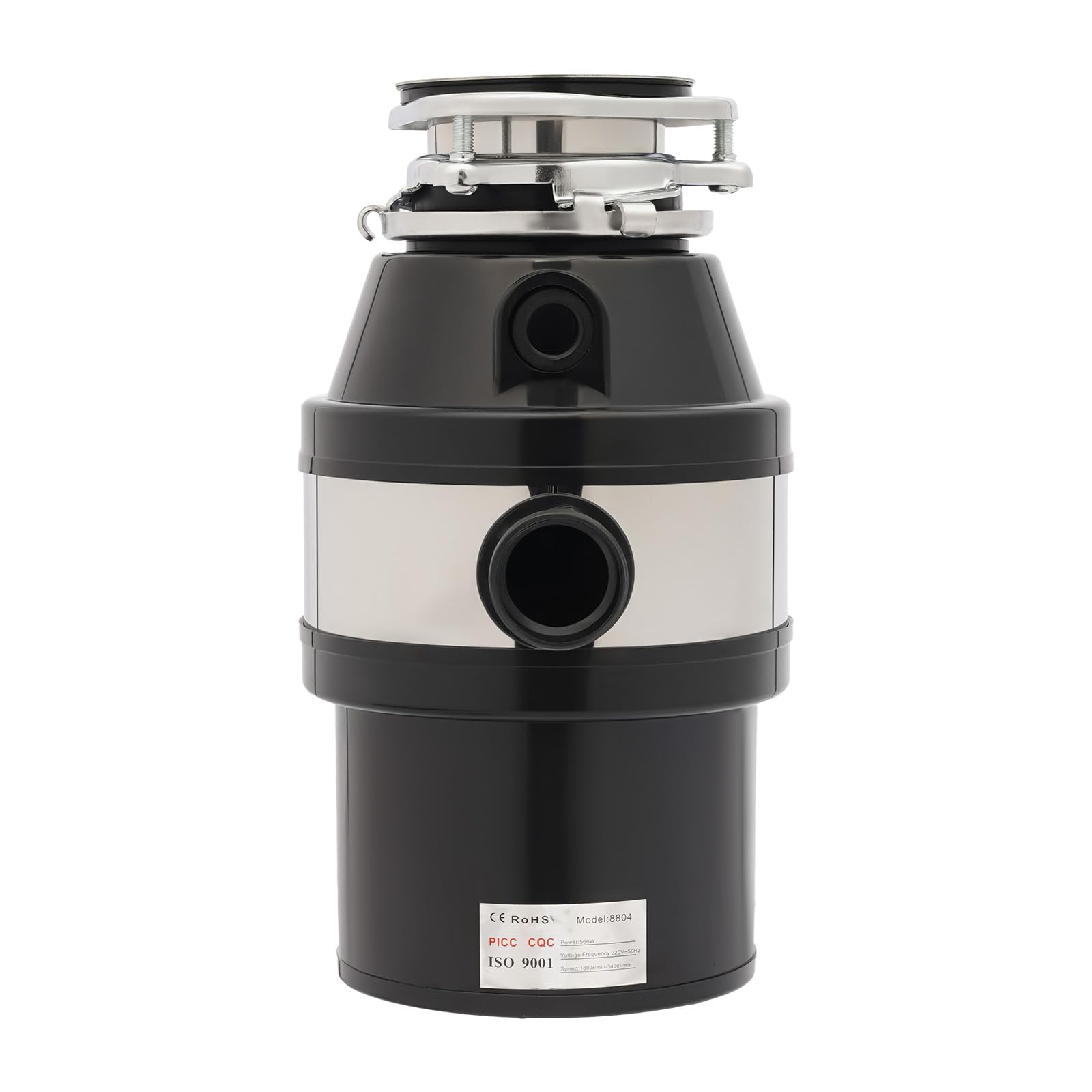 560 W triturador de residuos de cocina, 2600 rpm, residuos de alimentos, con interruptor de aire, triturador de basura doméstica para cocina