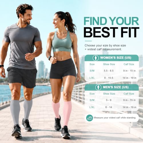 Image of Laite Hebe 3 Pack Medical Compression Sock-Compression Sock For Women and Men Circulation -Best for Running,Nursing,Athletic Sports