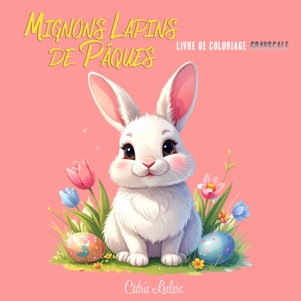 25 Mignons Lapins de Pâques à Colorier : Livre de Coloriage Grayscale: Un printemps enchanté dans un monde de douceur : Illustrations printanières et ... gris pour une détente créative et relaxante.