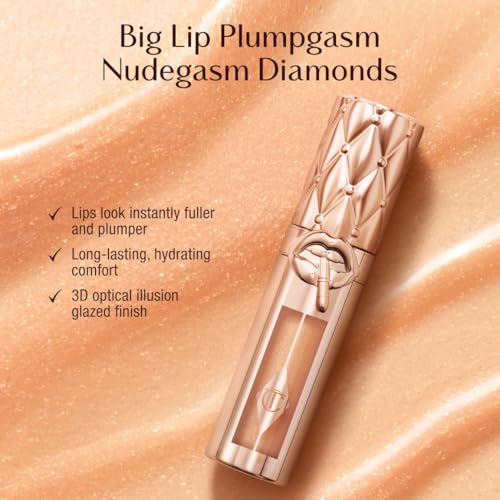 Charlotte Tilbury Big Lip Plumpgasm Lip Gloss - Gift Set Essential - Hydrating Plumper with Hyaluronic Acid & Heat + Ice Technology - Perfect for Pairing with Makeup Favorites - Image 4
