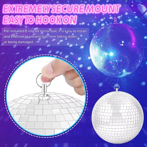 Image of Disco Ball Light - Disco Decor for Parties, Halloween & Christmas (3Inch Mirror Ball)