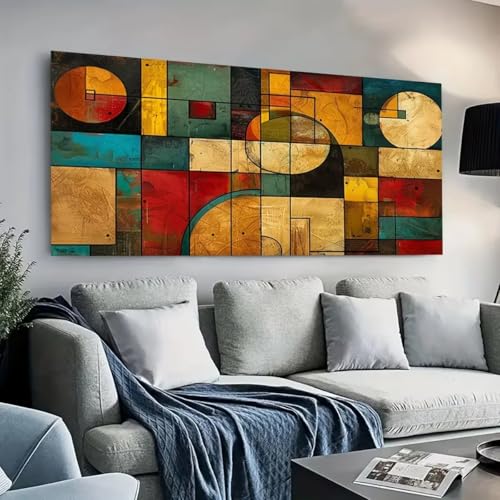 Impressions sur toile abstraites modernes 80x160cm sans cadre pour salon