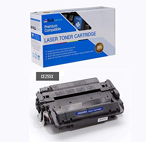 Inksters Compatible Toner Cartridge Replacement for HP 55X CE255X 55X Black - Compatible with Laserjet P3010 P3015 P3015DN P3015 P3015X P3016 Laserjet Pro M521DN MFP Pro MFP M521DW