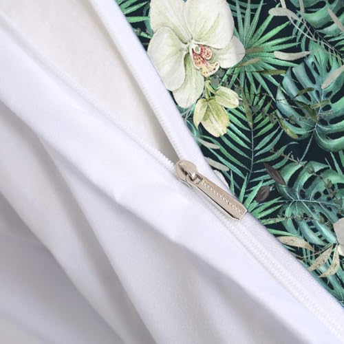 Housse de couette 100% microfibre douce parure de lit 140x200cm fleurs 3D - 5