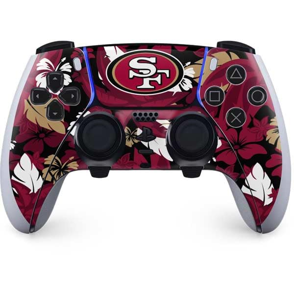 Miniatura 9 de Skinit Calcomanía para juegos compatible con el controlador PS5 DualSense Edge Pro, con licencia oficial de la NFL San Francisco 49ers Double Vision