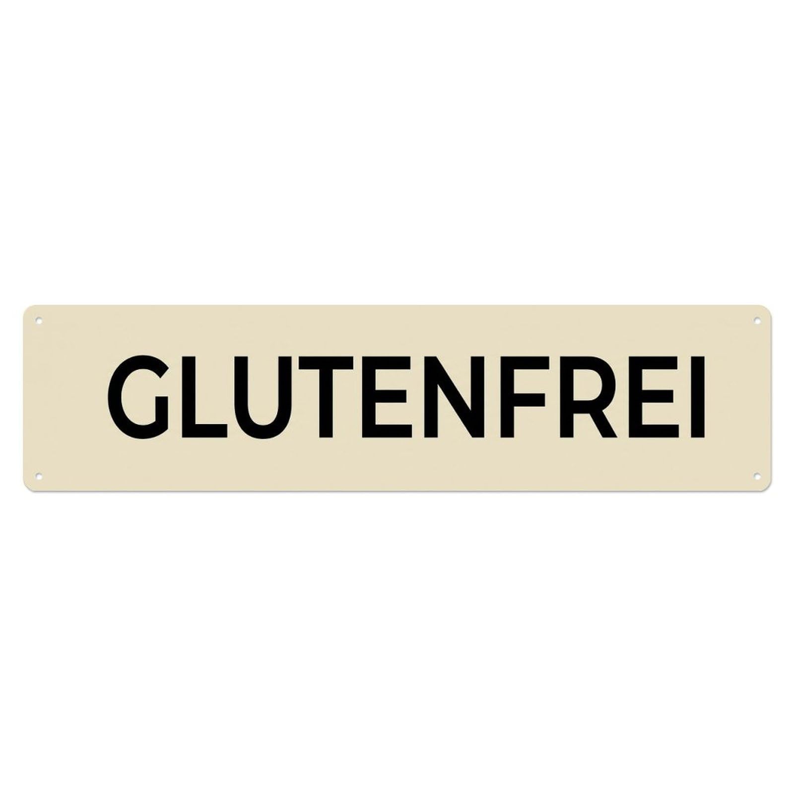 Glutenfrei Options Available Menu Metal Tin Sign