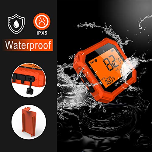 Wireless Remote Digital Meat Thermometer Bluetooth Kitchen Thermometer With 4 Temperature Probes Waterproof Design 500Ft Range For Grilling Oven Food Smoker Thermometer (51) #TOP5