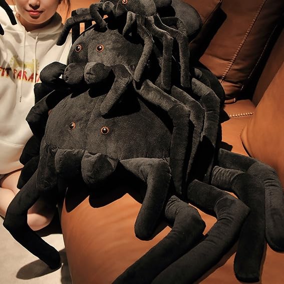 Amazon.co.jp: クモの大きなぬいぐるみ スパイダー 蜘蛛 黒 ブラック