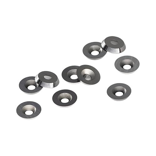 Miniatura 6 de 0.709 in redondo de carburo insertos cortadores cuchillos cuchillas 18 × 0.118 in-30  para torno de carpintería torneado herramientas de acabado 10