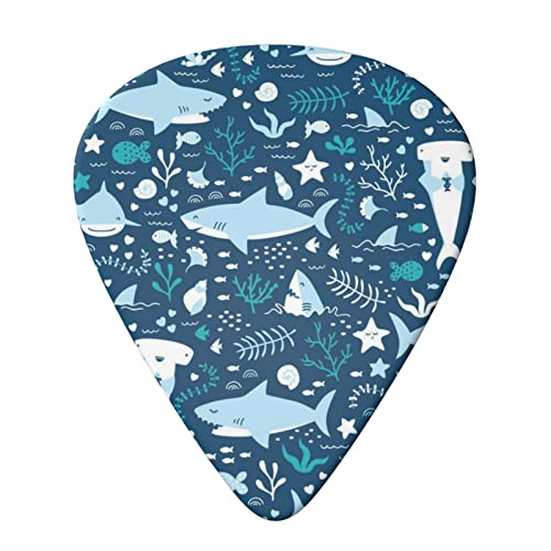 Lot de 6 médiators mignons en forme de poisson bleu pour guitare acoustique, guitare électrique, basse, ukulélé – fins… - Les Beatles, Paul McCartney, John Lennon, RIngo Starr, George Harrison Lot de 6 médiators mignons en forme de poisson bleu pour guitare acoustique, guitare électrique, basse, ukulélé – fins… – Image 4
