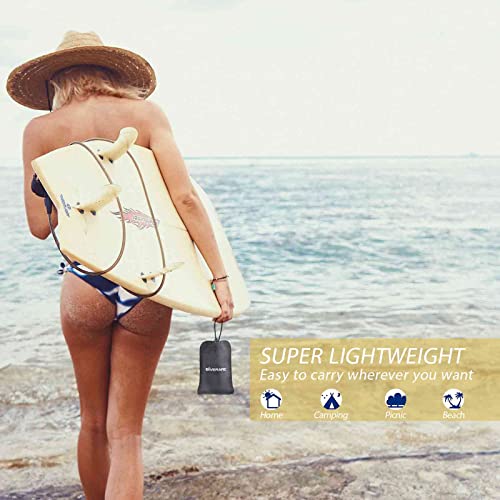 Giverare Camping Hammock, Portable Hammocks With 2 Tree Straps, Lightweight Nylon Parachute Hammocks For Hiking,Backpacking,Hunting,Outdoor,Beach,Camping-Blue & Grey #TOP4