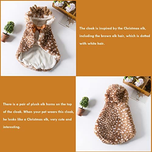 Disfraz para perro Capa Elk Navidad Marrón Talla Única miniatura 5