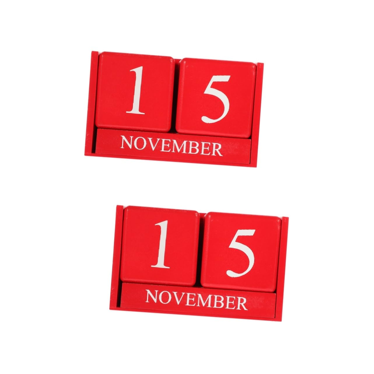 TEHAUX 2piezas Calendario De Mesa Perpetuo De Estilo Europeo Calendario Decorativo De Bloques Para Oficina y Hogar Accesorio De Escritorio Reutilizable Para Decoración