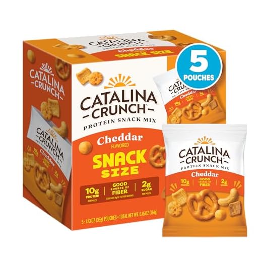 Catalina Crunch Protein Snack Mix, Cheddar, 1.23 oz, 5 Count
