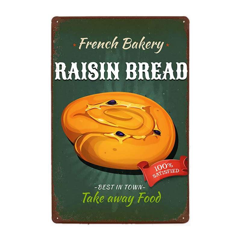 Fast Food Hotdogs - Placa de metal retro vintage (4 unidades)