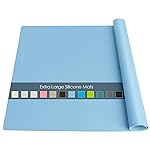 Extra Large Silicone Mats, Food Grade & Thick Silicone Pad Table Mat for Crafts, Kids Placemat, Silicone Heat Resistant Mat Kitchen Counter Mat for Baking Pastry, 23.6\'\'x15.75\'\' Light Blue, 1Pack