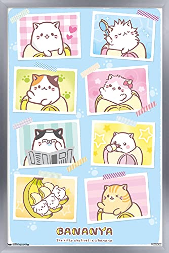 Trends International Bananya - Grid Wall Poster, 22.37" x 34.00", Silver Framed Version