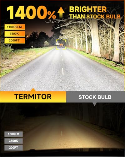Image of FAHREN H11 /H8 /H9 LED Light Bulbs, ๐๐๐๐๐๐๐๐ ๐๐๐๐% Brightness H11 Fog Light Bulb, Real 1:1 Halogen Mini Size Plug and Play, 6500K Cool White 10-Year Extended Lifespan, Pack of 2