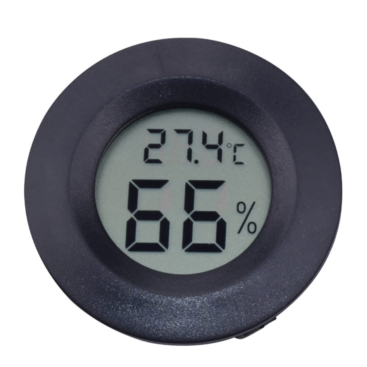 Happyyami 8piezas Higrómetro Digital De Temperatura Para Reptiles Electrónico Compacto y Ligero Medidor De Humedad Para Tiendas De Mascotas y Uso Casa Negro