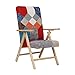 MA MAISON Poltrona Sdraio Relax Comodona in Legno Naturale 4 Posizioni 87x32x65 cm - Cuscino Imbottito, Regolabile, Poggioli, Reclinabile, Tessuto, Ergonomica - Ogni Ambiente Made in Italy immagine