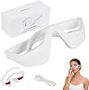 Under Eye Red Light Therapy Device, Microcurrent Red Light Therapy Glasses with 4 Modes, Eye Massager Beauty Glasses for Relieve Eye Bags, Reduce Dark Circles and Puffiness