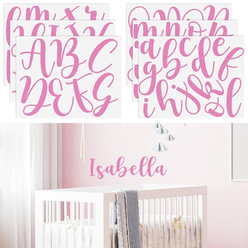 Boao Personalized Name Wall Decal Large Letter Stickers Alphabet Custom Name Stickers Nursery Wall Decal for Bedside Bedroom Classroom Home DIY...