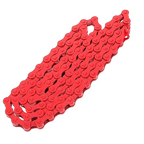 ibasenice Red Chain Bike Chain Single Speed Replacement for Heavy Duty Bike Accessories