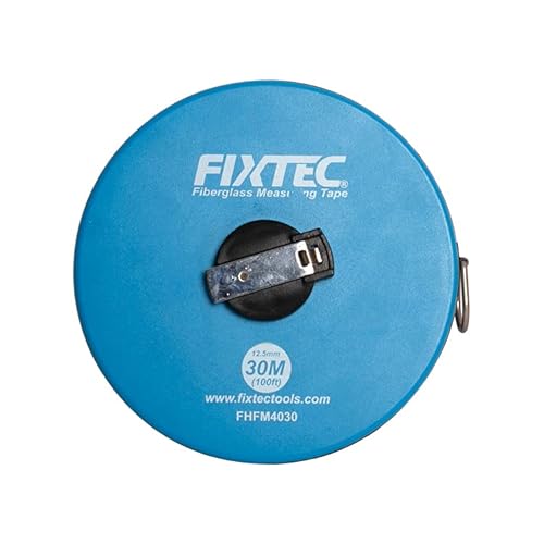 FIXTEK Measure with Ease and Accuracy Fiberglass Measuring Tape 30m*12.5mm Long Fiberglass Measuring Tape, Gauge Measure Ruler Tools for DIY or Building Requirements Surveyors and Engineers Site