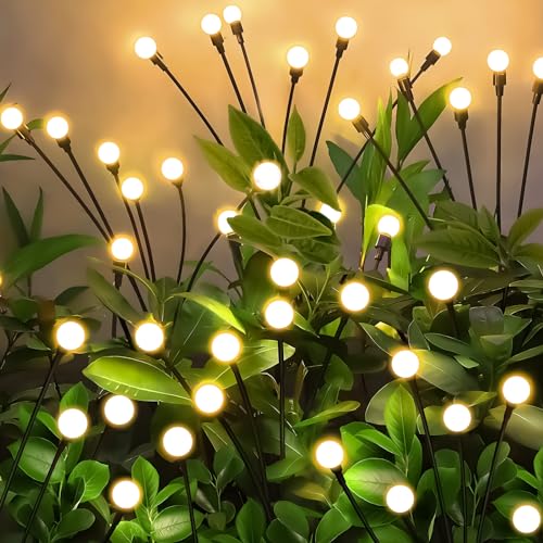 FIFlying Lampade solari per esterni da giardino, 6 pezzi 8 LED lucciole luci solari per esterni,...