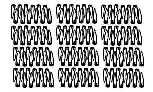 XODI Tic Tac Hair Clips for girls tic tac clips for women stylish tic tac clips for girls Combo Set of Pairs 144 Pcs, Black, 72 pairs, Medium
