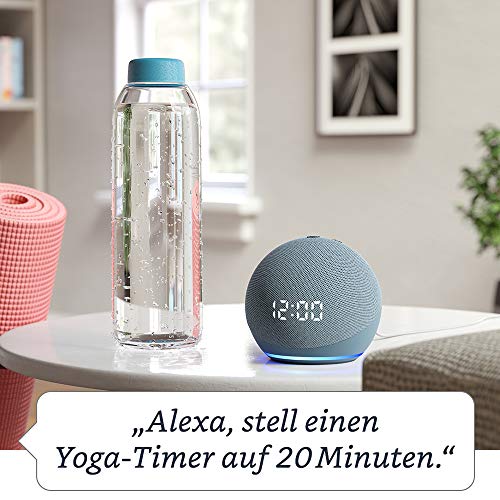 Echo Dot (4. Generation) | Smarter Lautsprecher mit Uhr und Alexa | Blaugrau - Image 5
