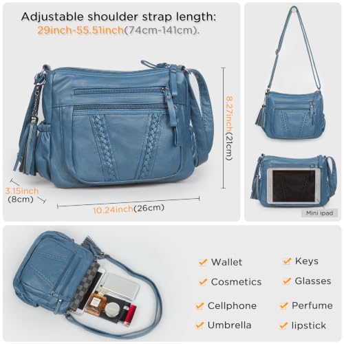 Image of VOLGANIK ROCK Crossbody Bag for Women with Tassel Ladies Soft PU leather Purses and Handbag Pocketbooks