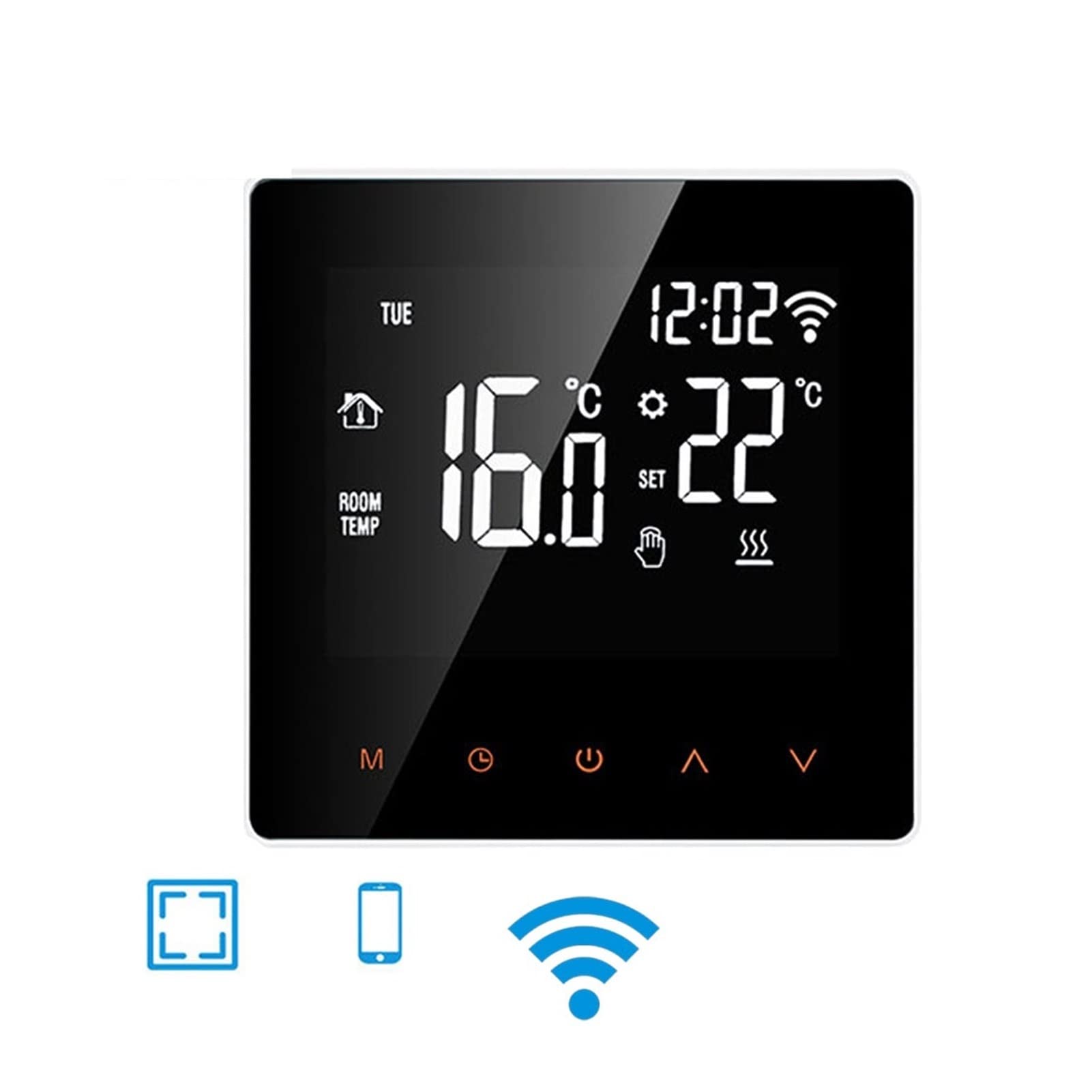 Cyfrowy higrometr termometr wewnętrzny Tuya WiFi Smart Thermostat, Elektryczna Ogrzewanie podłogowe Ogrzewanie Wody/Gaz Pilot Pilot Z wyświetlaczem LCD(3A Water Heating)