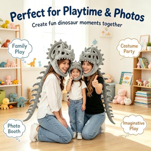 WOTOYS Dinosaur Skeleton Costume for Kids-Dino Toys for Kids 5-7 3-5 Year - 2