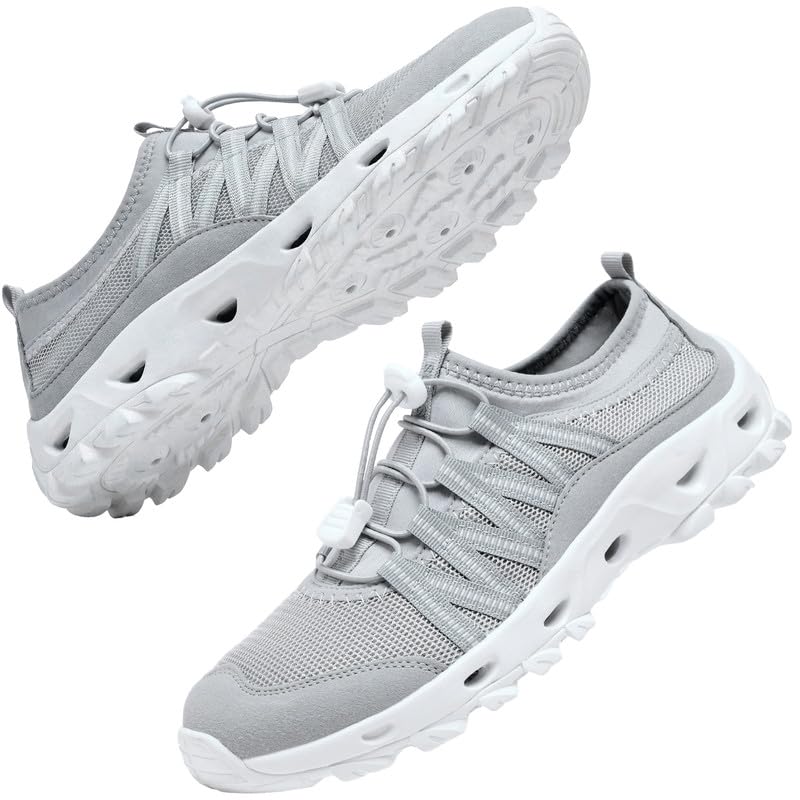 Image of SOBASO Water Shoes Quick Dry Lightweight Swim Shoes for Men Ideal Hiking Water Shoes Fishing Shoes River Shoes Beach Shoes Men Durable Comfortable Design