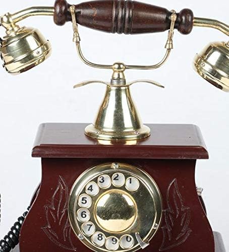 Antique Landline Telephone with Decorative Table Top and Vintage Retro Dial Wooden Base by VintiquE Vintage Collection