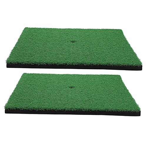 VANZACK 2pcs Golf Practice Mats Durable Turf for Indoor and Outdoor Training Hitting Rug for Range Accuracy Improvement and Beginner Practice
