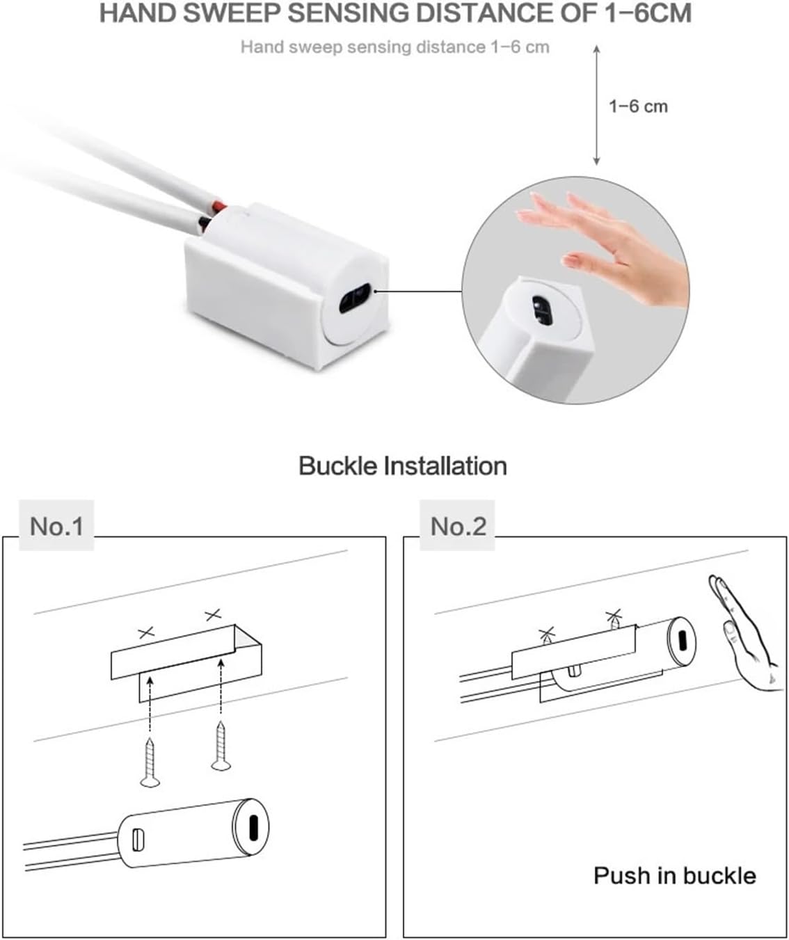Hand Sweep Switch 3A DC 12V-24V Motion Sensor Hand Sweep Scan On/Off Switch DIY LED Closet Light Wardrobe Light