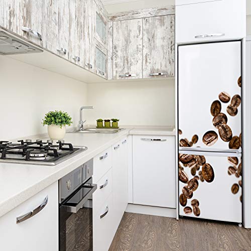 Cubierta de refrigerador autoadhesiva de granos de café para tapar imperfecciones 4