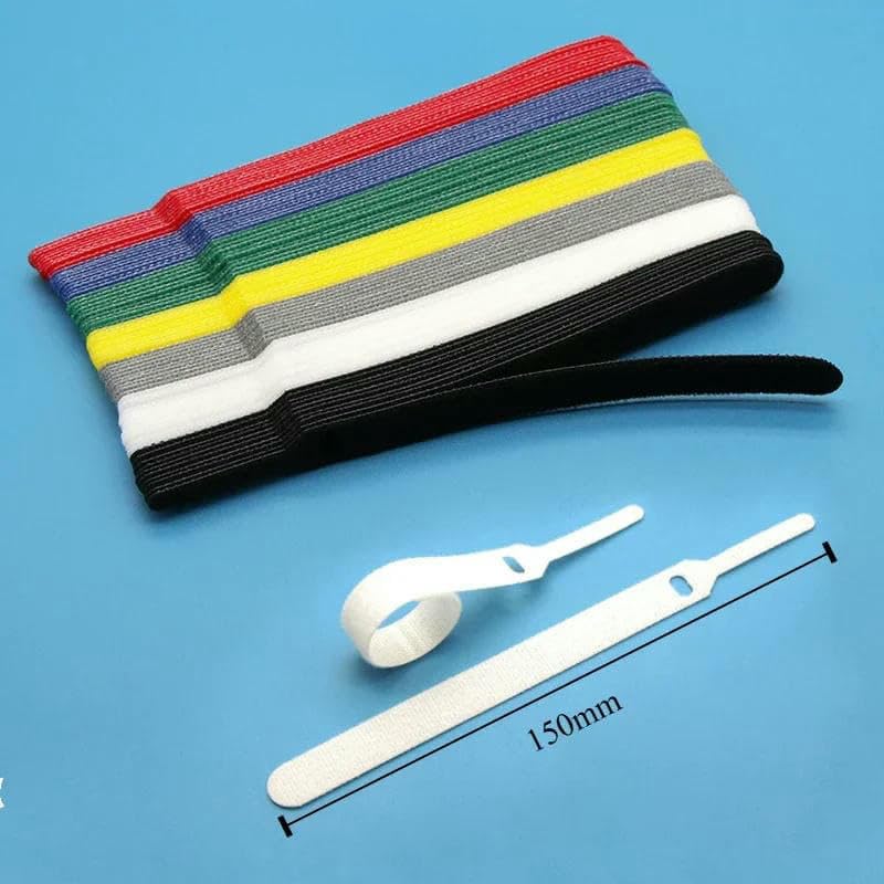 Cinta de nailon autoadhesiva de 150 mm, sin respaldo, para datos, con pegatinas de colores, para mochileros y excursionistas, color, 150 mm x 500 unidades