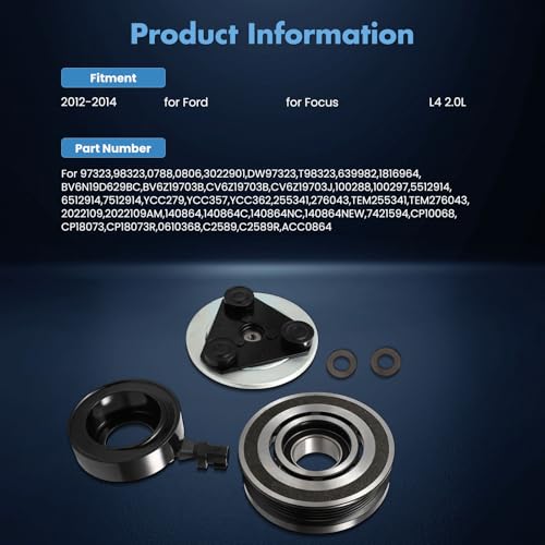 Image of ECCPP A /C Compressor Clutch 2013-2014 Fit for Ford Focus 2.0L AC Clutch
