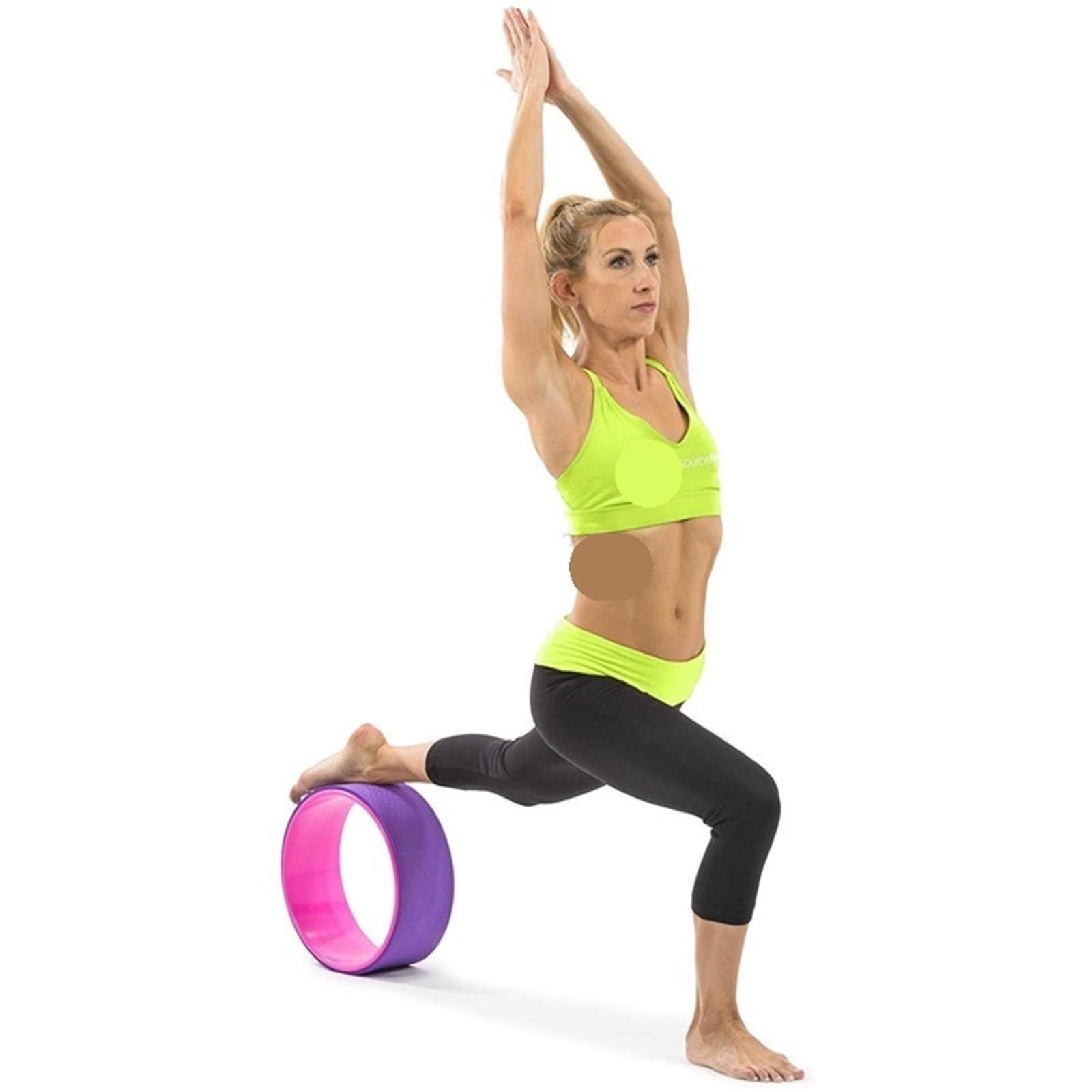 Ruota Yoga Ruota for Yoga da 12 Pollici, Rullo for la Schiena, massaggiatore for Tessuti Profondi, Attrezzatura for Stretching for alleviare Il Mal di, Posizioni rilassamento