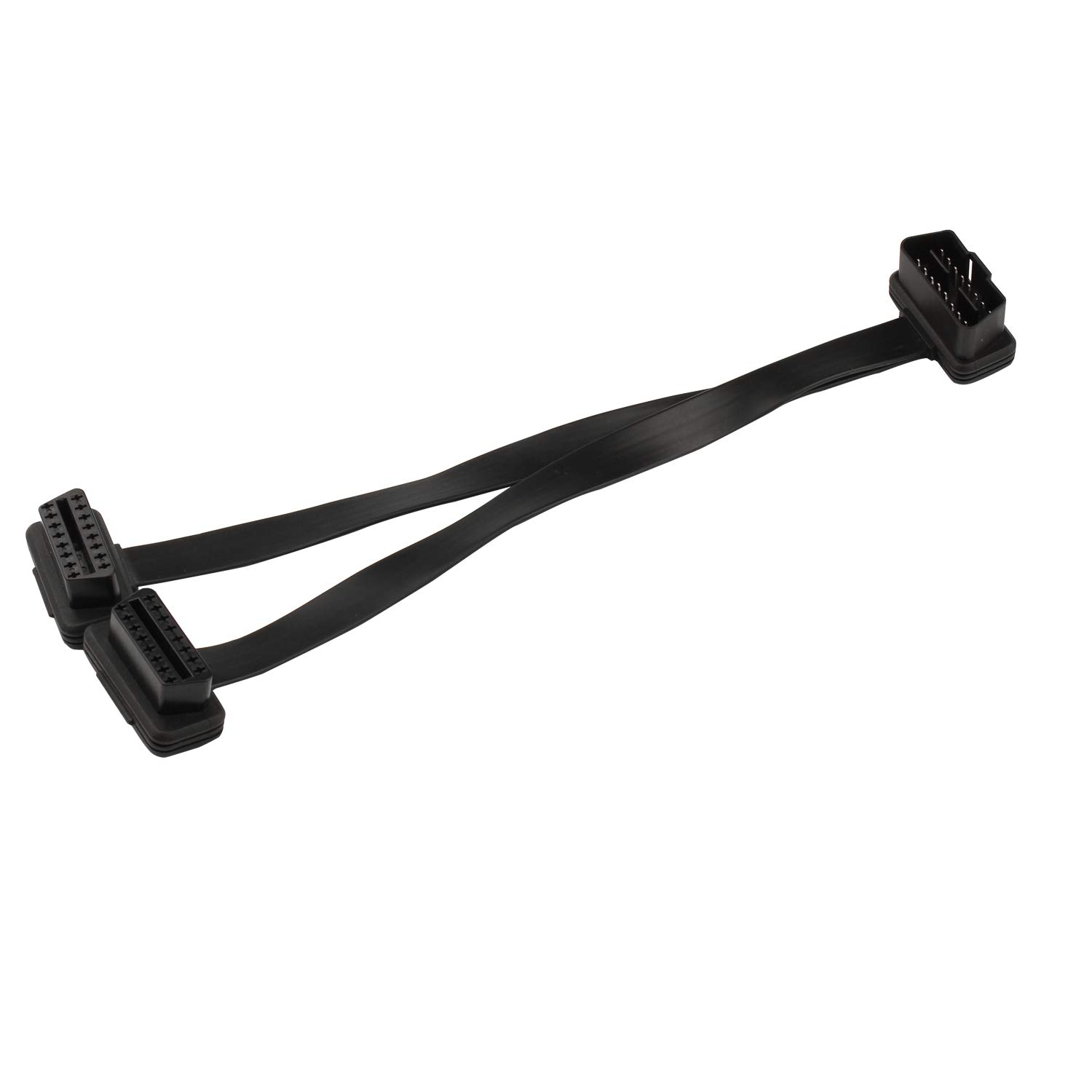 OBD-II Splitter Y Cavo 60cm - 1 Maschio a 2 Testa combinata Femminile OBD2 Piena 16 Pin Pass Through Flat Ribbon Car Cavo di estensione diagnostica - Hengye Cable Factory Store