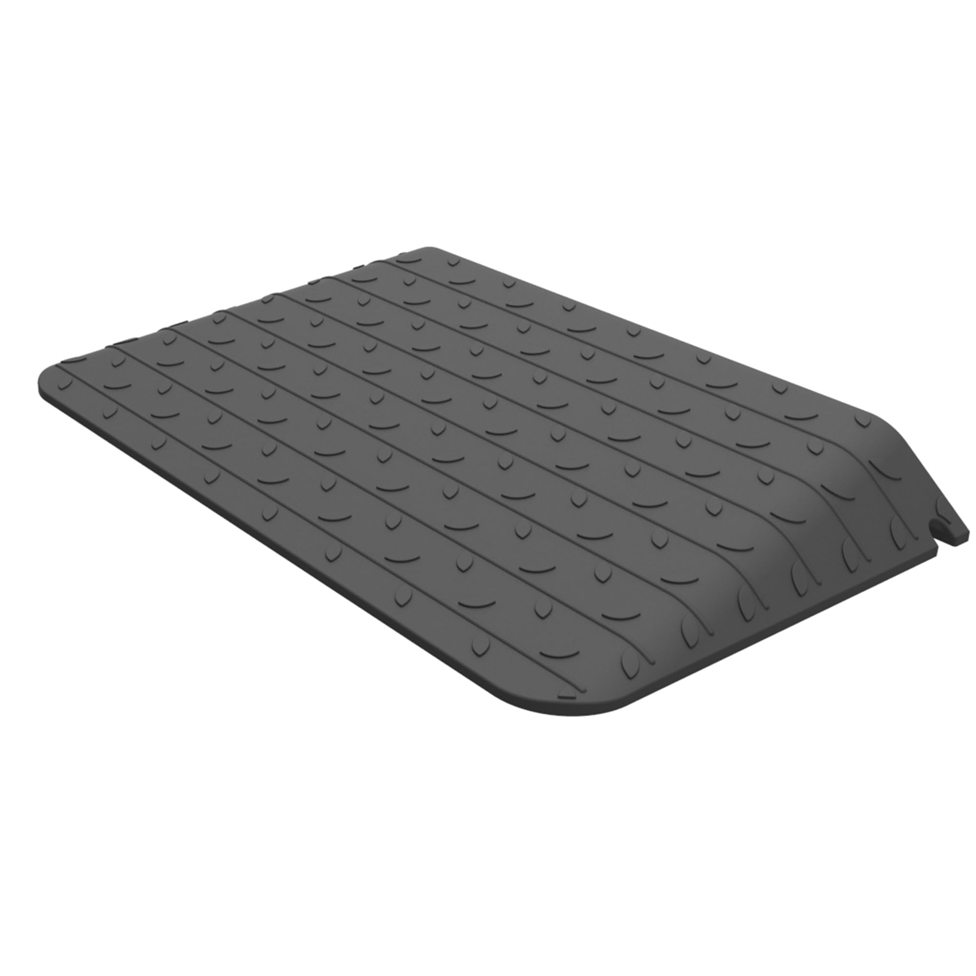 Gumowa rampa do krawężnika, czarna, klin gumowy, rampa dla wózków inwalidzkich, pomoc w najeździe, rampa progowa do drzwi, rampa gumowa (90 x 54 x 9 cm)