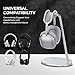 BENKS Headphone Stand, Airpods Max Stand, Desktop Headset Holder, Gaming Headset Accessories, Desk Earphone Stand for AirPods Max, Beats, Bose, Sony, Senheiser (White Headphone Stand)