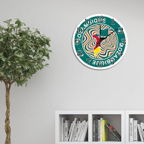 Horloge murale Mozambique cadeau idéal en bois pour anniversaire et fête
