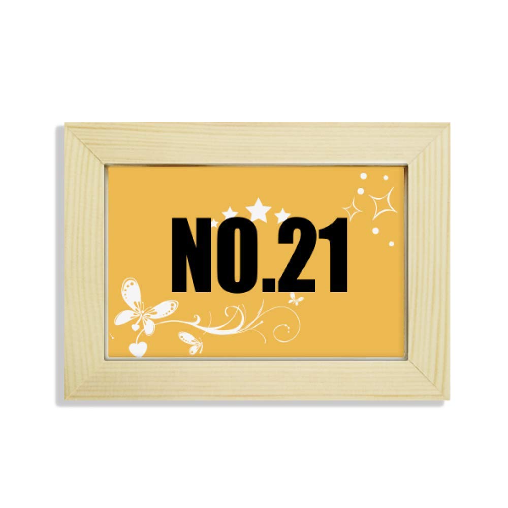 Cuadro de flores Numero Nombre Suerte No.21 con marco de madera de alta calidad