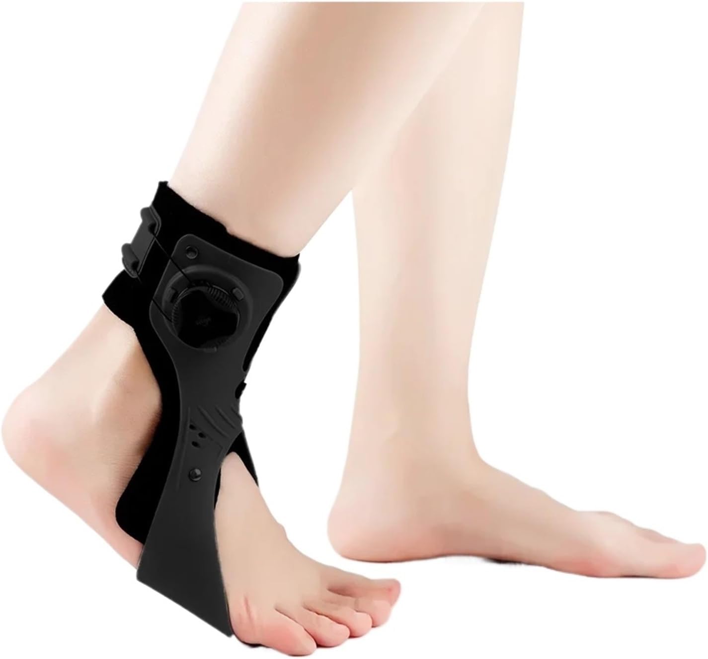Ankle Brace for Sprained, Support with Side Stabilizers for Men Women, Splint Stabilizer Volleyball Basketball(Gray-Right Foot,Large)