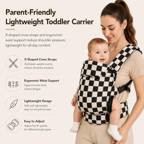 Image of Baby Carrier Newborn to Toddler,Cotton Infant Carrier,7-40lbs Baby Carrier