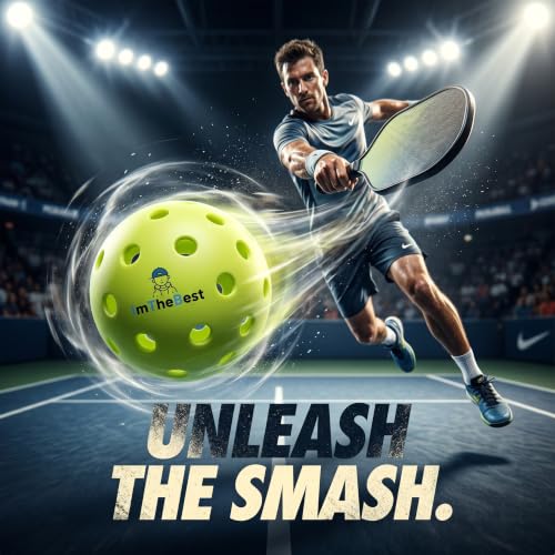 Image of ImTheBest Pickleball Balls, 40 Holes Pickle Balls Pack of 6 Pieces for Outdoor Indoor Sports Play, High Bounce Durable Pickleballs for All Types Paddles, Gifts for Pickleball Lovers